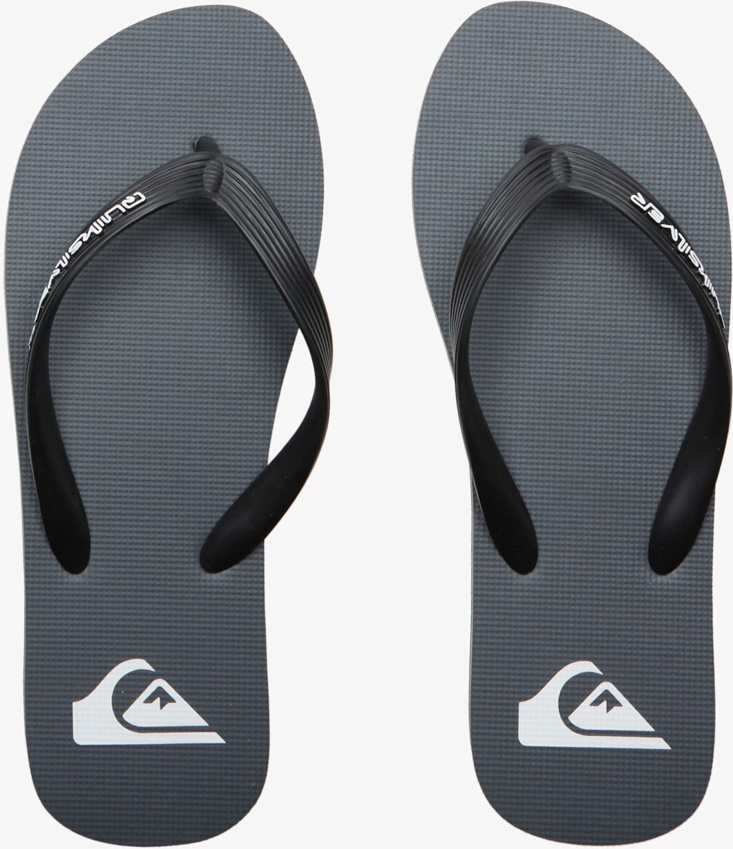 Zehentrenner QUIKSILVER "MOLOKAI CORE", Herren, Gr. 42, grau, Synthetik, Schuhe Zehentrenner, Sommerschuhe