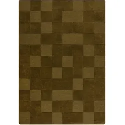 WOLLTEPPICH DEBEN, mit Schachbrettmuster, Grün, 160 x 230 cm
