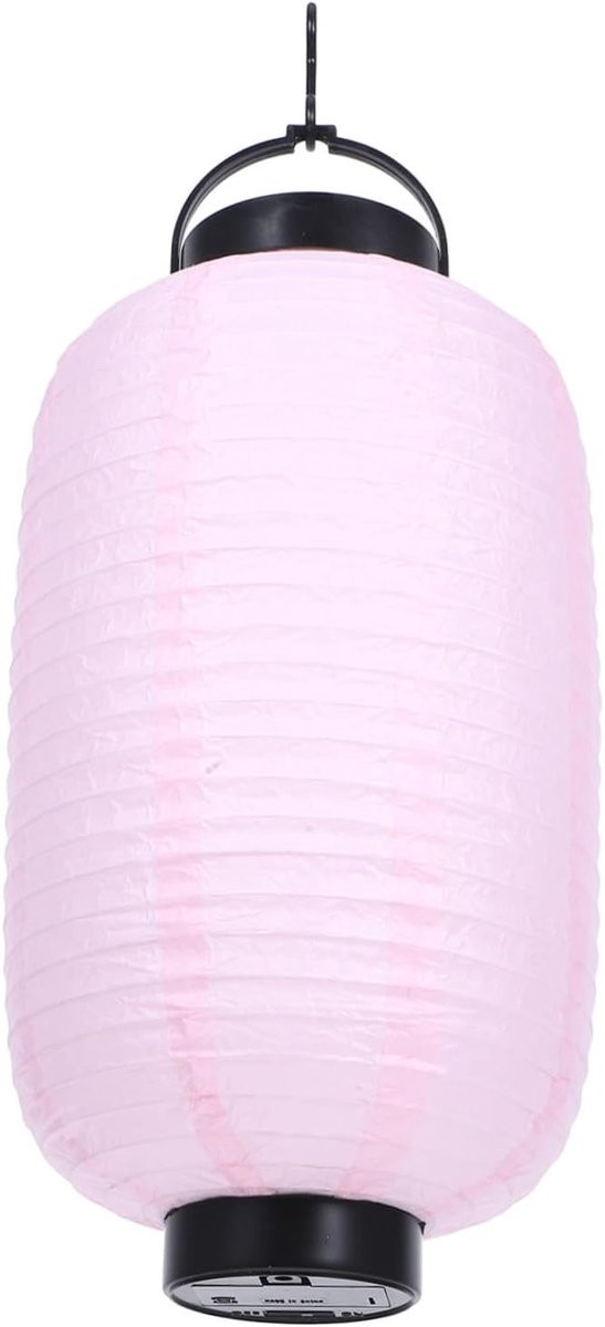 Papieren Lantaarn met Kersenbloesemmotief - Roze - 29 cm