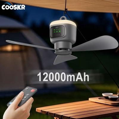 Uplift Essentials Portable Ceiling Fan With LED Light And Rechargeable Battery Portable Ceiling Fan With LED Light And Rechargeable Battery