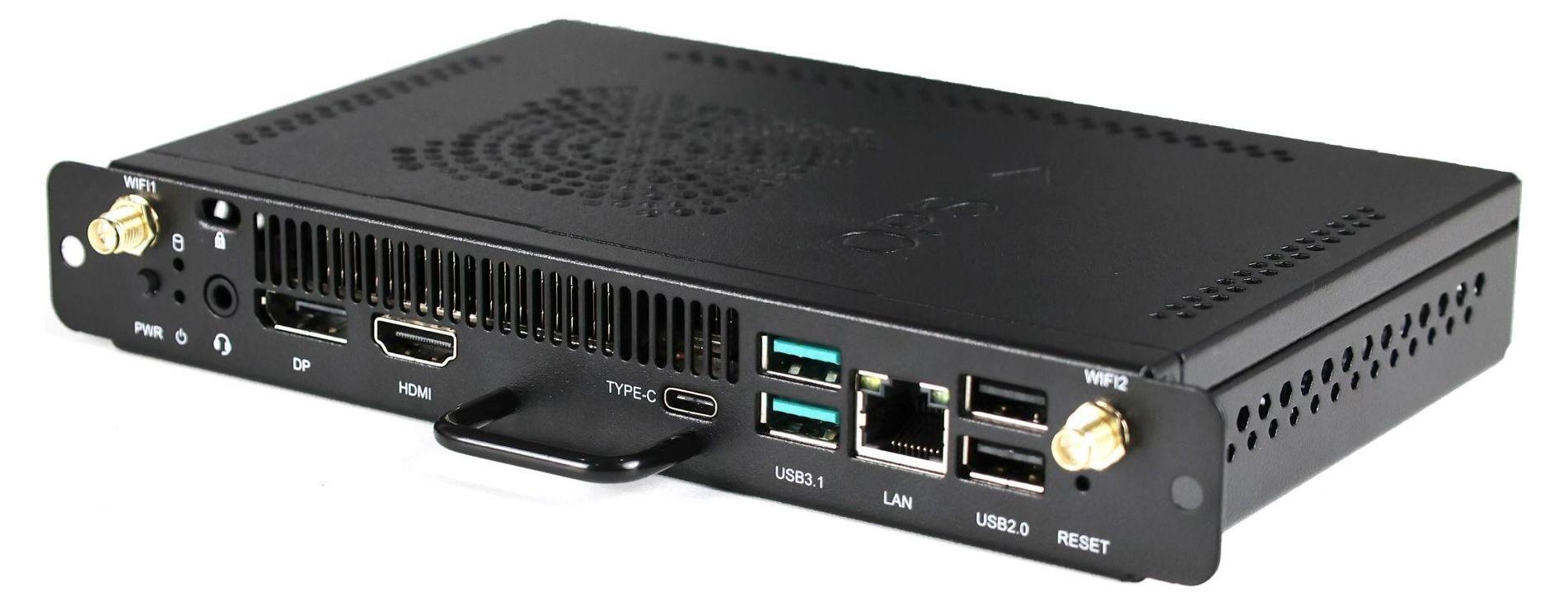 OPS-Computer für Dahua-Monitore, Modell SP-PI7C82IS-ZW, mit Intel Core i7-12650H Prozessor, 8 GB RAM, 256 GB SSD, WLAN, Bluetooth, UHD-Auflösung und 11 Ports