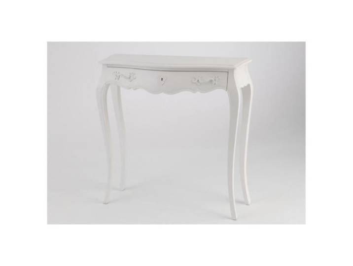 Console 1 tiroir 80 cm en bois blanc - CHARMY
