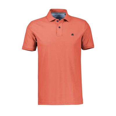 Poloshirt LERROS "Poloshirt Herren COOL & DRY atmungsaktiv Piqué", Herren, Gr. M, orange (vivid rot), 60% Baumwolle, 40% Polyester, ohne Ausschnitt, Shirts, Trocknet schnell, angenehm kühl, pflegeleicht, kurzarm, einfarbig