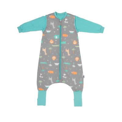 Babyschlafsack SCHLUMMERSACK "Schlafsack mit Füßen 3.5 Tog" Gr. 90, grau (safari), Schlafsäcke, Baby, L: 90cm, Obermaterial: 100% Baumwolle CO., L:90cm