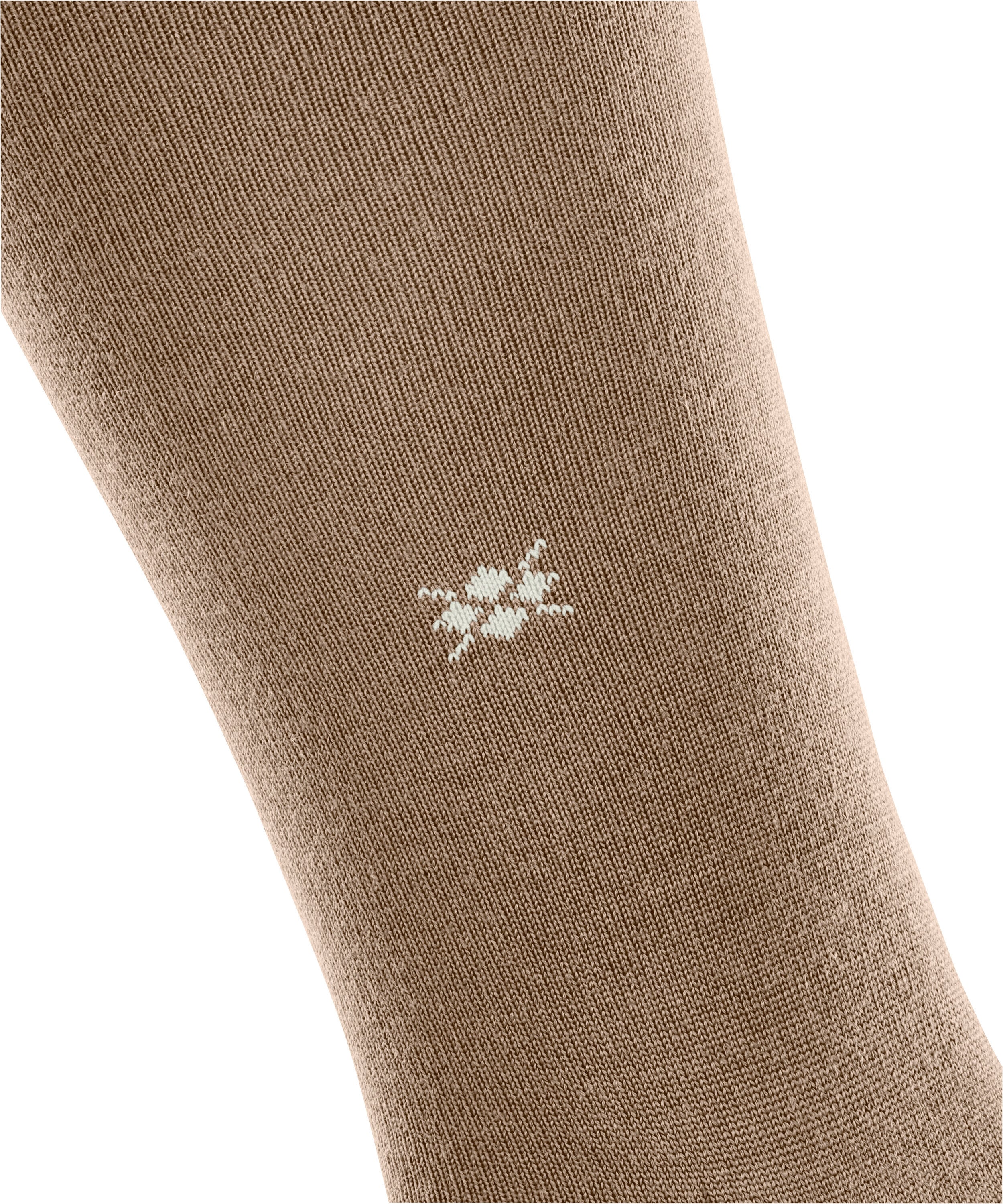 Kniestrümpfe BURLINGTON "Leeds", Herren, Gr. 40-46, beige (sun), Materialmix, unifarben, Socken Kniestrümpfe, Einheitsgrösse 40-46, wärmende Wollmischung, unifarben sun 40-46