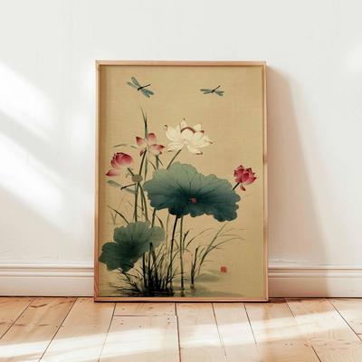 Uplifted Goods Architectural Japanese Heritage Wildlife Canvas Art e 11.81 X 15.75 In unframed