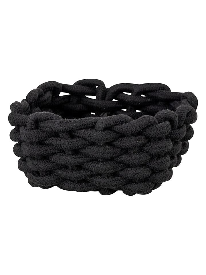 Schöner Wohnen Kollektion Badkorb "Melara" in Schwarz - (B)16,5 x (H)7,5 x (T)16,5 cm - onesize