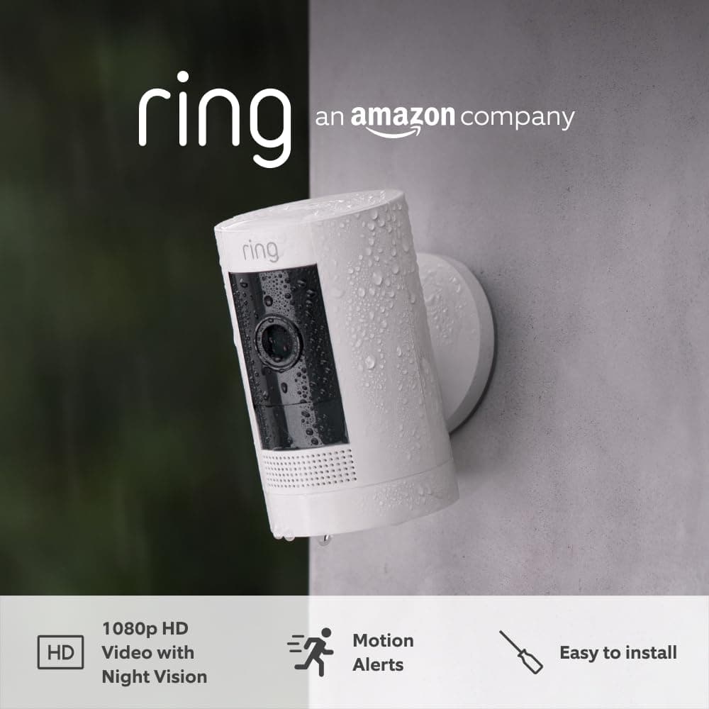 Ring Alarm Ring Stick Up Cam Battery Wireless Outdoor Security Camera, New