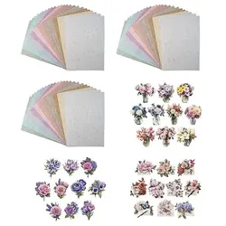 KARIN JITTENMEIER Grußkarten-Set 3D Motive & Naturpapiere 102tlg.