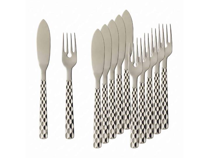 Fischbesteck VILLEROY & BOCH Fischbesteck Boston 6er Set silber , silber, 12, Essbesteck-Sets, Spülmaschinenfest