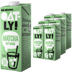 Oatly Haferdrink aus europäischem Hafer, Matcha Oat Drink, aufschäumbar, je 1 Liter, 6 Stück