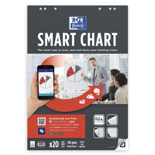 Oxford Flipchartblock 68x98cm Blanko 400096277 20Blatt 90gr geleimt