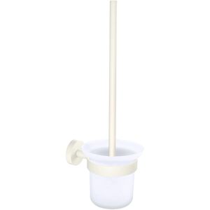 Tesa WC-Bürste Moon, weiß matt, mit Kunststoffborsten & Glas-Bürstenhalter