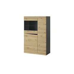 Highboard  Turino Neo , holzfarben , Maße (cm): B: 86 H: 130,8 T: 39.9