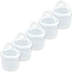 Eimer Deckel lebensmittelecht 3,3 L Liter leer farblos Henkel Kunststoff Set 20 Stück