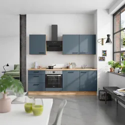Küchenblock Easytouch High m. Geräten Dunkelblau