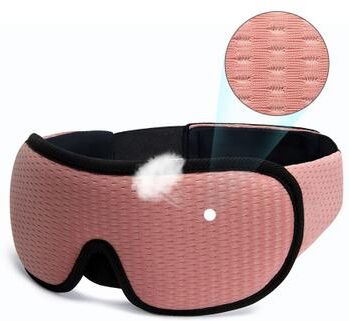 Uplift Picks 3D Sleep Mask Light Blocking Soft Padded Eye Mask For Deep Sleep pink