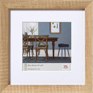 walther-design Bilderrahmen Fiorito EF220E, 20 x 20 cm, Echtglas, Holzrahmen eiche hell