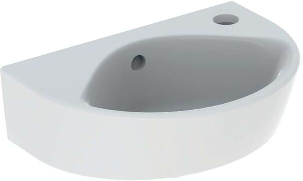 Geberit Renova Handwaschbecken 500374011 36x25cm, mit Hahnloch rechts, mit Überlauf, verkürzte Ausladung, weiß