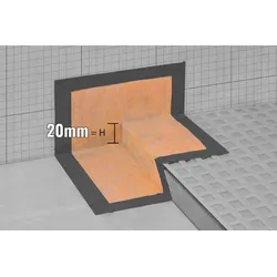 Schlüter Systems KERDI-KERS Abdichtung Formstück Gefälleabdichtung Rechts Höhe: 20 mm