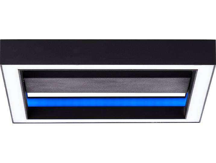 BRILLIANT Icarus LED Applique murale et plafonnier 30x30cm noir G99312/76 RGB Télécommande