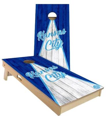 Skip's Garage Kansas City Triangle Baseball Outdoor Cornhole Board Set