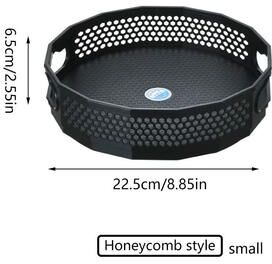 Uplift Picks Rotating Spice Rack Organizer And Lazy Susan Storage Tray black (s)