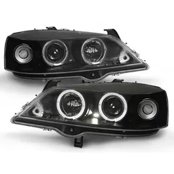 Scheinwerfer Angel Eyes passend für Opel Astra G Bj. 98-05 Schwarz
