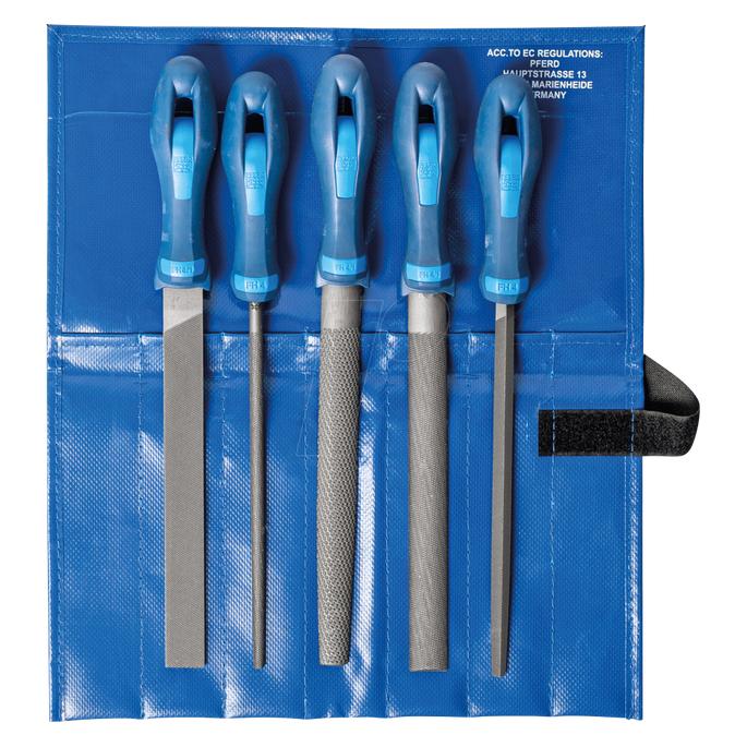 Pferd Werkstattfeilen in Rolltasche 520 WR 200 (200 mm) (11800520)