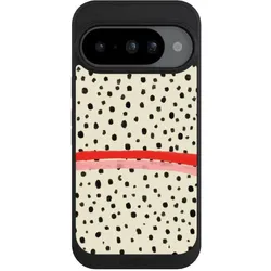 Nivocase Handyhülle für Google Pixel 10 Hülle NIVOpure Case Schwarz Kunst Punkte Streifen (Google Pixel 10), Smartphone Hülle, Schwarz