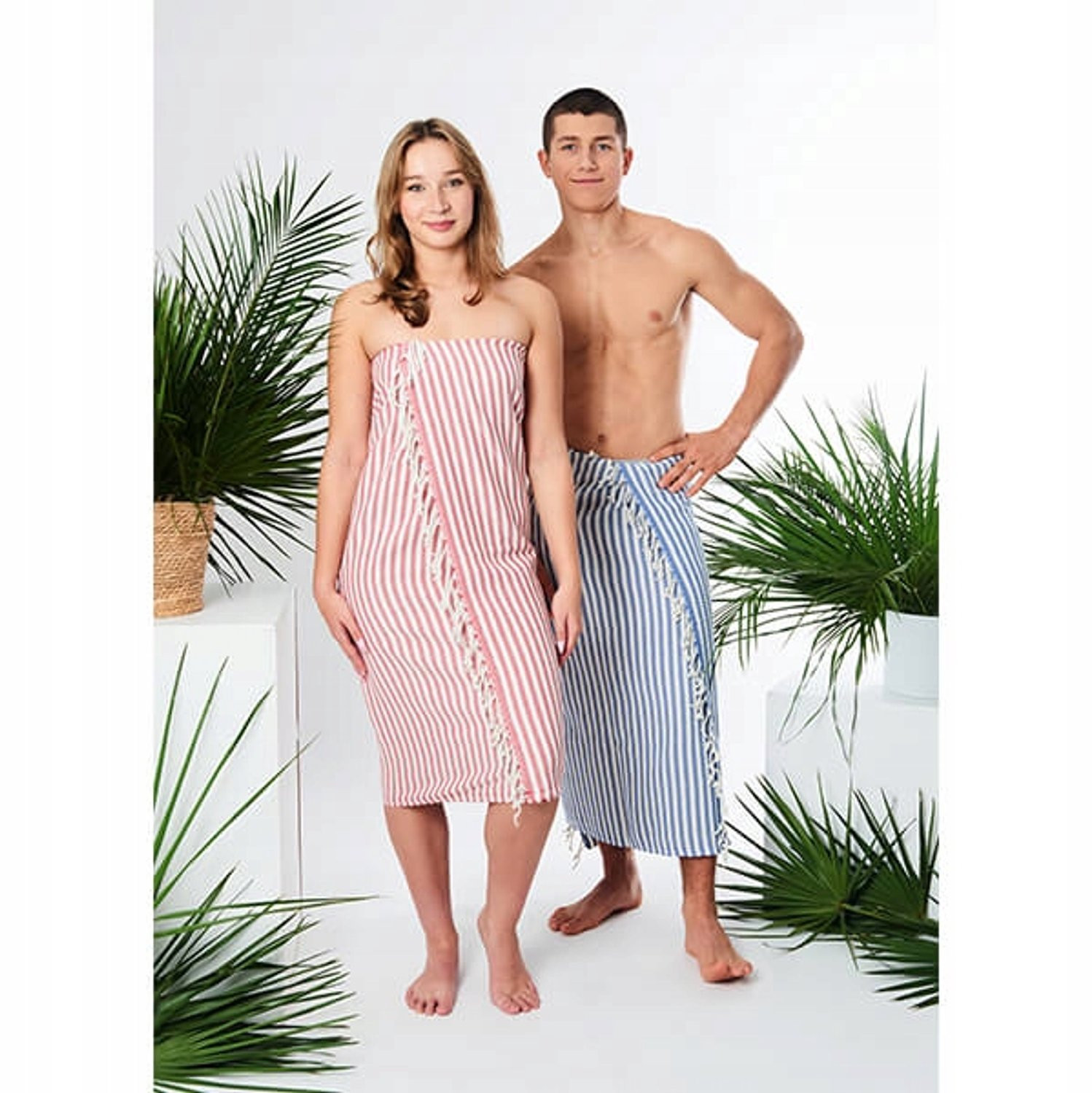 YEYE AKASYA Hammam handdoek - 100% Turkse katoen - Saffierblauw