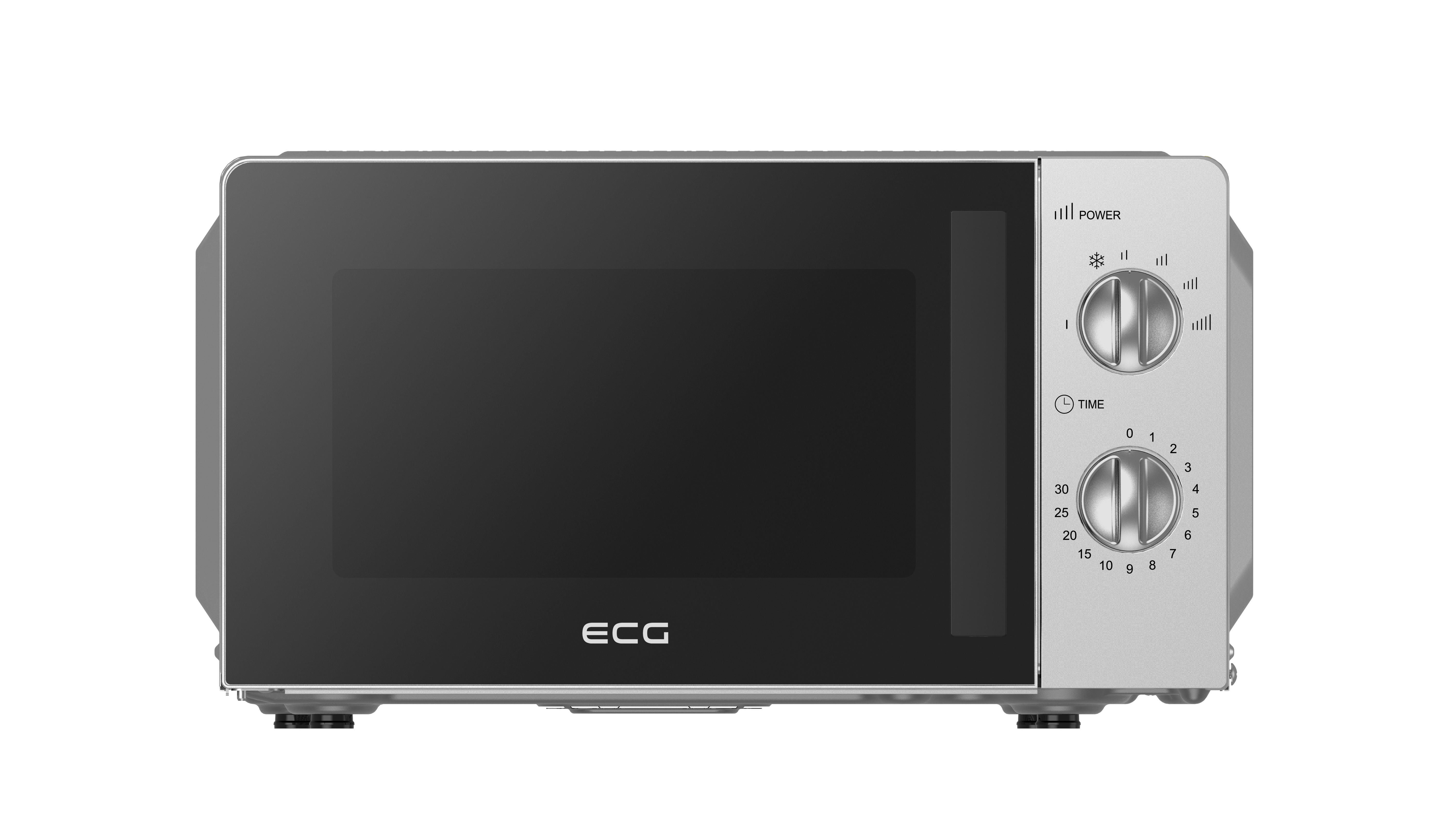 ECG MTM2076IS Freistehende Mikrowelle 700 W Größe: klein 6 Stufen (Silber) 100002126781