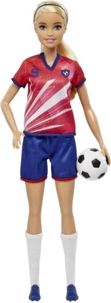 Barbie Fußball Puppe - Barbie im roten Trikot