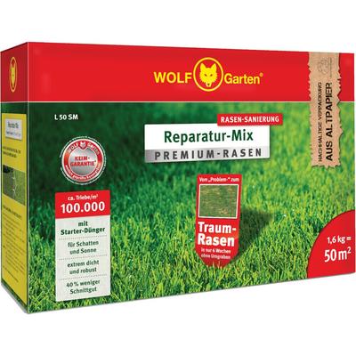 WOLF-GARTEN Reparatur-Mix Premium-Rasen L 50 SM mit Starter-Dünger