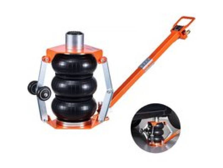 VEVOR Cric Pneumatique 3 T, Cric de Levage Pneumatique Capacité jusqu'à 470 mm avec Colonne de Rehausse, 3 Coussins d'Air, Poignée Réglable, Levage Rapide, pour Réparation Voiture SUV Atelier Garage