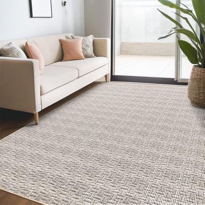 Garvee Modern Solid Braided Print Area Rug