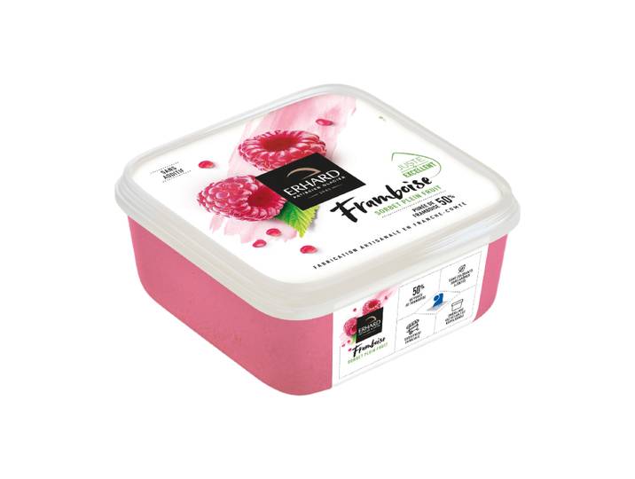 ERHARD Sorbet plein fruit framboise - 488 g