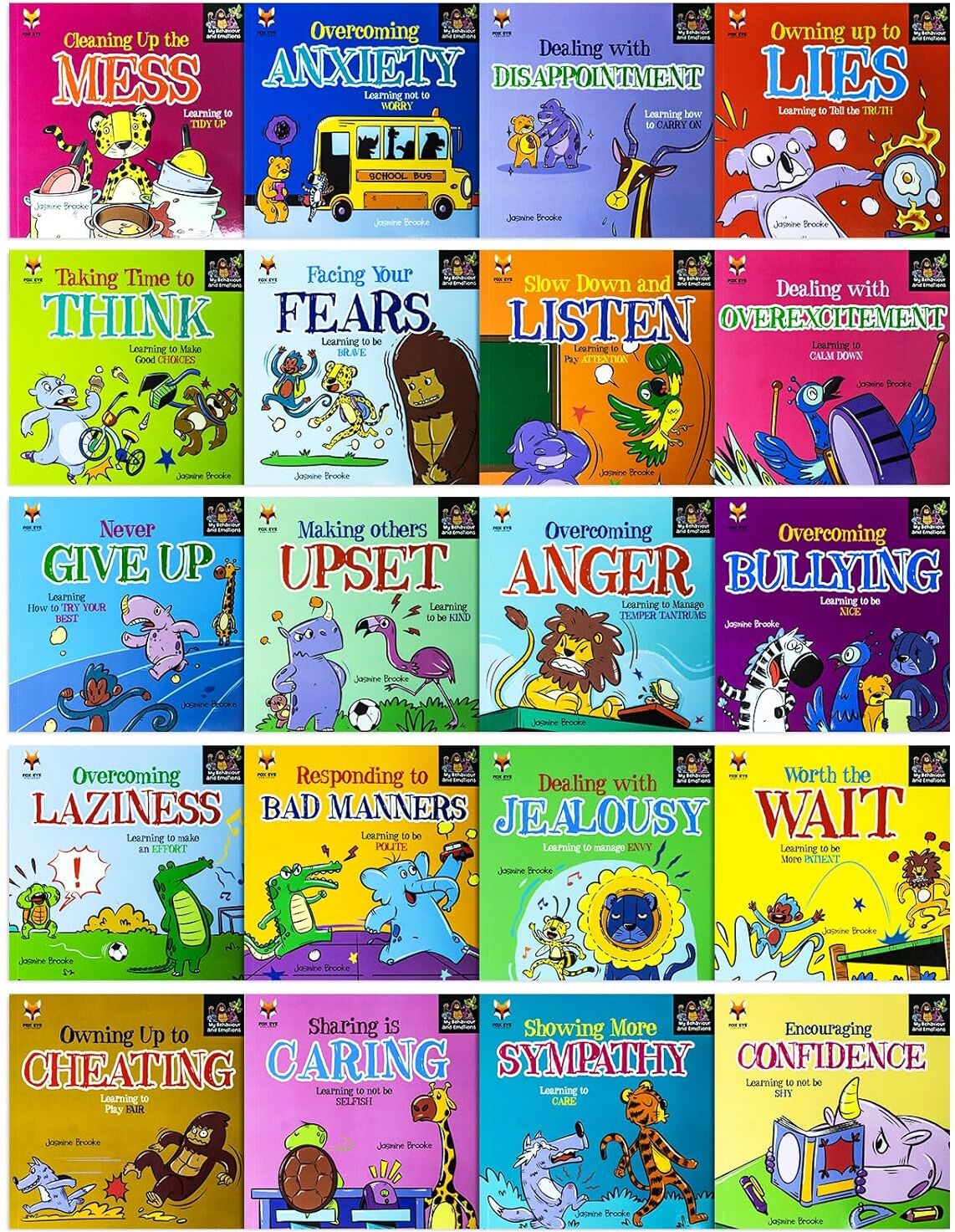 FOX EYE PUBLISHING Age 3-5 Early Readers Behaviour and Emotions Library   Children’s Emotional Awareness & Behaviour Books Set for Early Years