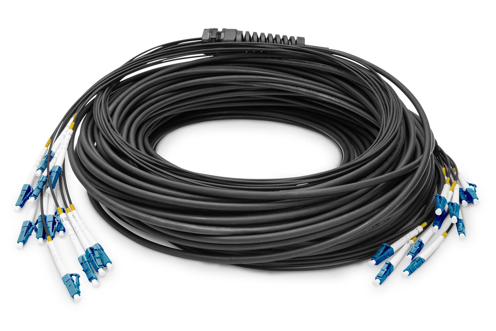 Digitus Vorkonfektionierte Glasfaser Universal Breakout Kabel, Singlemode OS2, 12 Fasern, LC/UPC - LC/UPC DK-2A33CU075BK-BBB