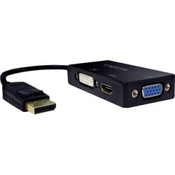 LogiLink CV0109 HDMI Adapter [1x DisplayPort Stecker - 1x DVI-Buchse 24+1pol., HDMI-Buchse, VGA-Buchse] Schwarz 0 mm