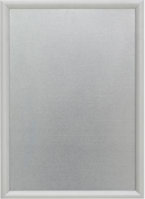 Update Display FireProtection-Klapprahmen, DIN A3, 25 mm Profil, für Wandmontage, B1-zertifizierte Schutzfolie, Aluminium, silber