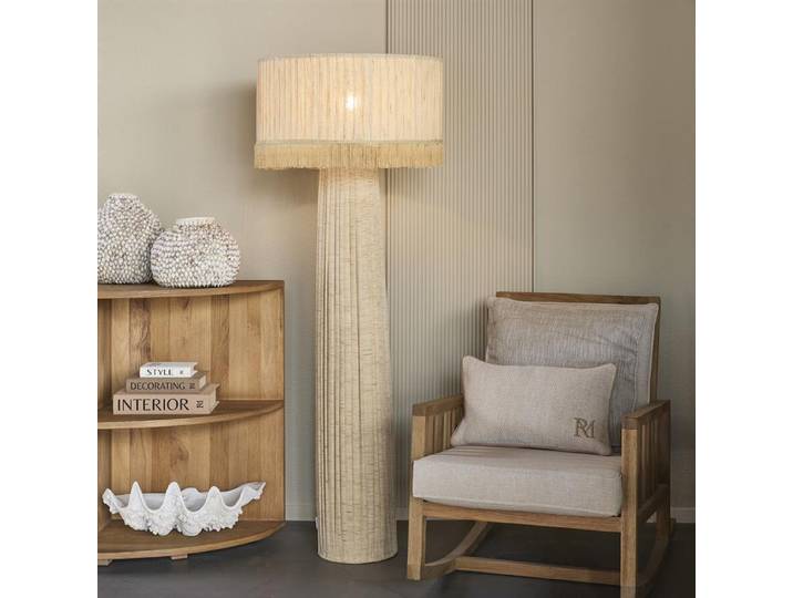 Rivièra Maison Vloerlamp Etiene Polyzijde, 160cm - Naturel