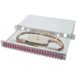 Digitus LWL Spleißbox, 1HE, bestückt, 24x SC DX, OM4