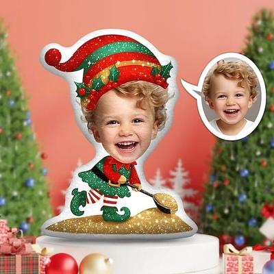 Personalisiertes Fotokissen für Weihnachten, kreatives DIY-Kissen in Humanoidform, lustiges Geburtstagsgeschenk für Freunde, einzigartiges Fotokissen, individuelle Fotogeschenke zu Weihnachten