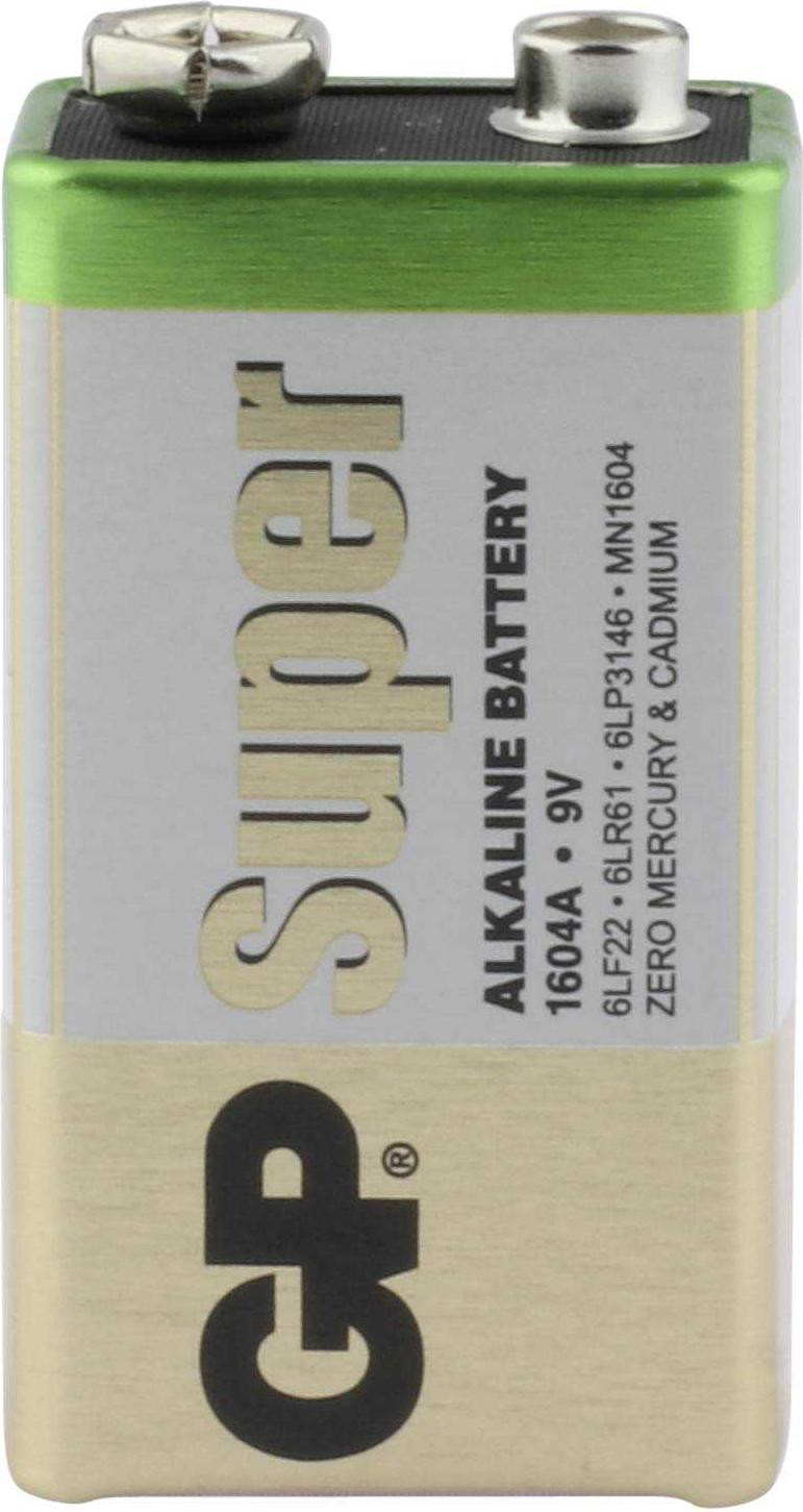 GP Batteries Super Alkaline 9V-blok 6LR61 0301604AC1