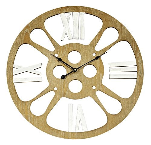 Techno Line Analoge Wandklok WT 1612 Bruin Hout Diameter: 58 cm