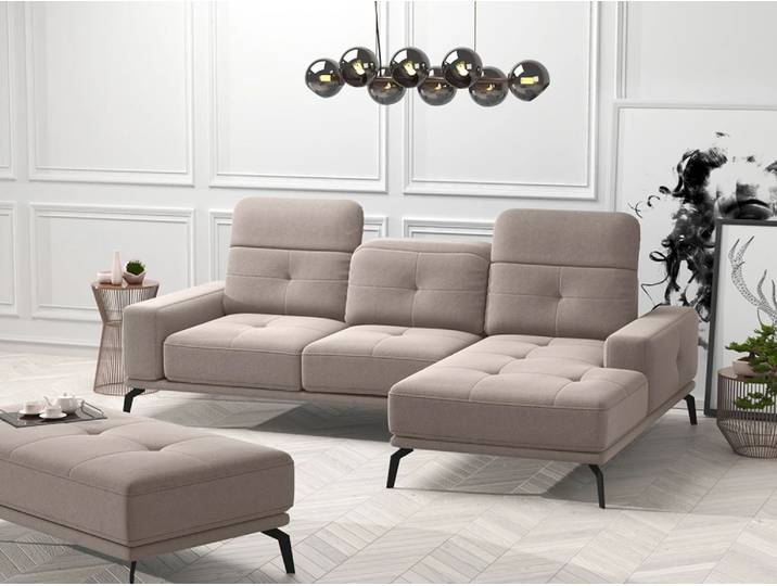 Graubraunes Ecksofa GALE Sofa-Variante: Rechte Ecke