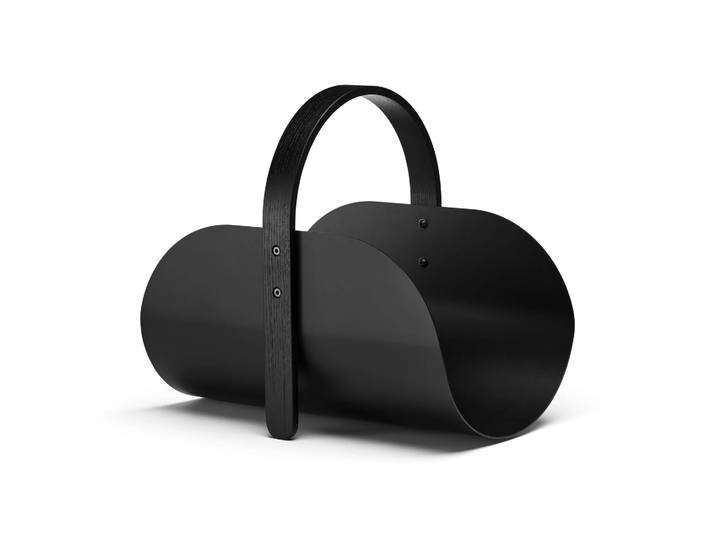 Cooee Design Woody Feuerholzkorb Black stained oak