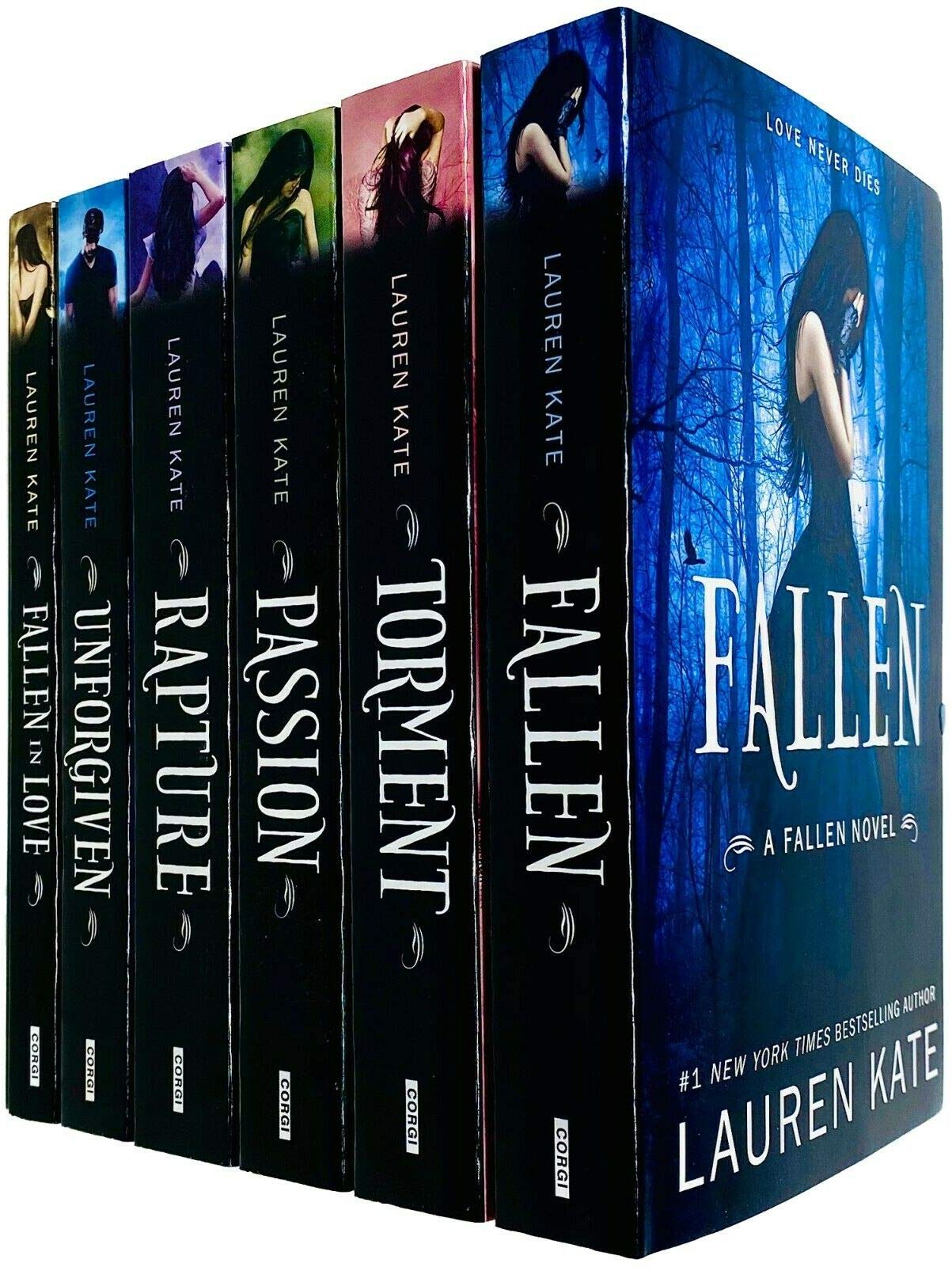 Corgi (Penguin Random House Children's UK) Fallen Series by Lauren Kate - Complete 6 Book Paperback Collection - Young Adult Paranormal Romance Set - Fallen, Torment, Passion, Rapture