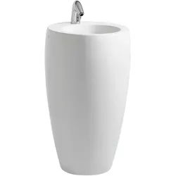 Laufen freistehender Waschtisch ILBAGNOALESSI, 530x530x900 mm, 1 Hahnloch mittig, weiß LCC